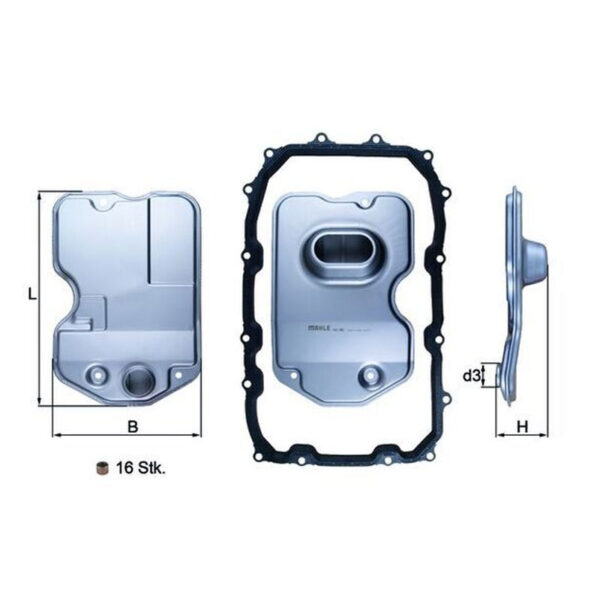 Hydraulic Filter, Automatic Transmission<br> Article No: HX 160KIT <br>Vehicle Range:   AUDI, PORSCHE, VW