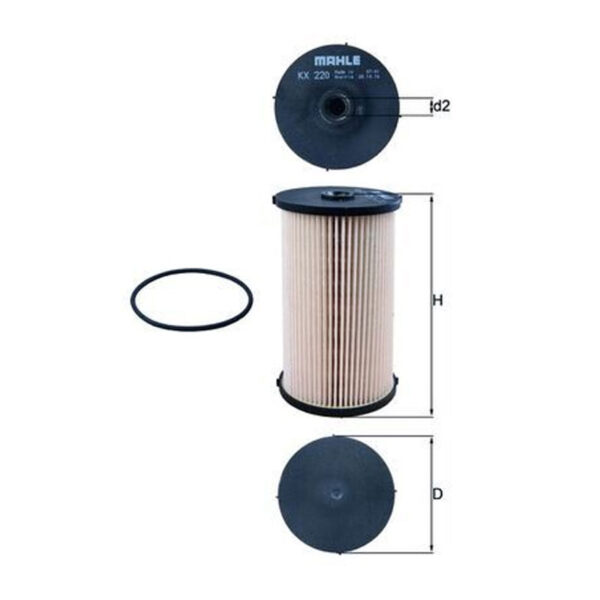 Fuel Filter<br> Article No: KX 220D <br> Vehicle Range:  AUDI, SEAT, SKODA, VW