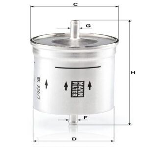 Fuel Filter<br> Article No: WK 830/7