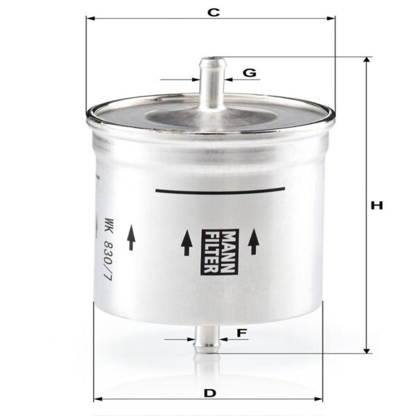 Fuel Filter<br> Article No: WK 830/7