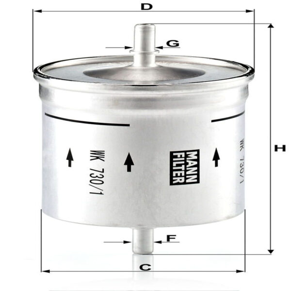 Fuel Filter<br> Article No: WK 730/1