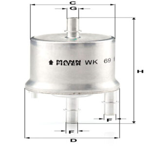 Fuel Filter<br> Article No: WK 69